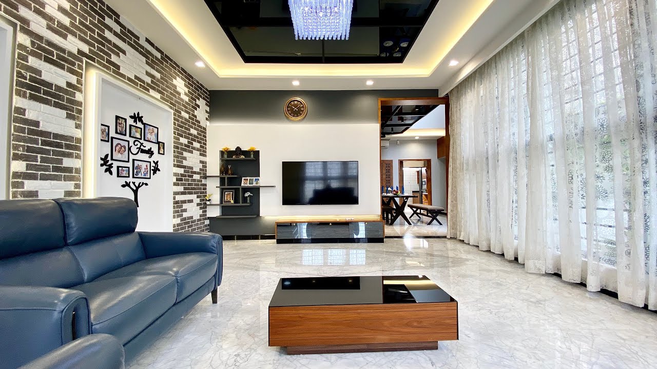 4650sqft ல் பிரம்மாண்டமான 4BHK வீடு | Eye Catching Interior Design, Home theatre, Garden | Epi-382