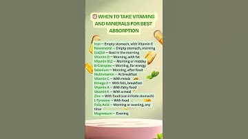 When to Take Vitamins and Minerals for Best Absorption After 50