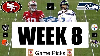 Week 8 Predictions for the 2020-2021 NFL Season