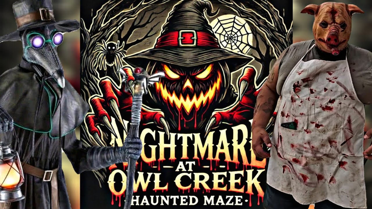 A Nightmare at Owl Creek Haunted Maze | Scary Haunted House in the Woods