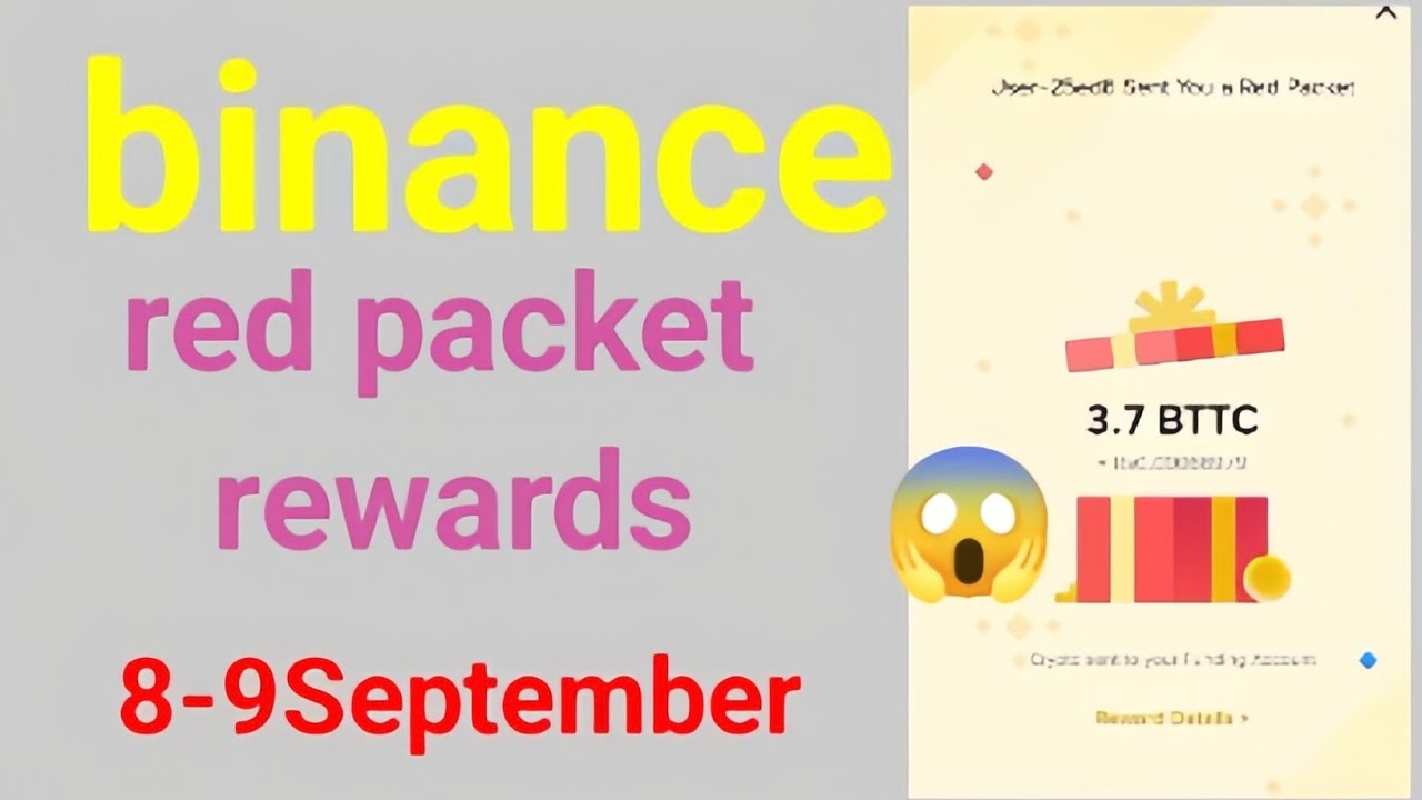 Binance red packet code Rewards 8-9September 