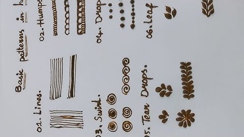 Basic Patterns in Henna/ Introduction of Basic Henna Elements/ Lesson for Beginner Henna Artists