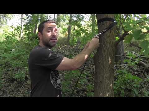 Easy way to hang your hammock using two rappel rings