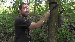 Easy way to hang your hammock using two rappel rings
