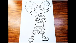 How To Draw Arnold From Hey Arnold. Easy Drawing Tutorial.