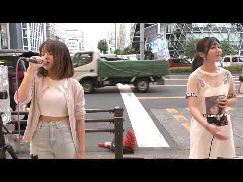 2023.7.28 ♯ハッピーエンド（back number）#rumi  ♯Miya  #名古屋駅　＃路上ライブ　　@rumi_sing1107   ＠miya20020502