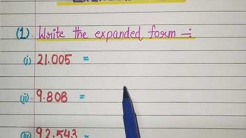 Class-5  Chapter-7 Decimals (Exercise 7.1)