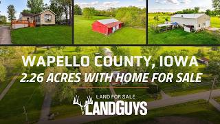 2.26 Acres Wapello County IA | Home, Shop, Pond Access, Hobby Farm Potential