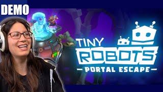Save your robot grandpa! | Tiny Robots: Portal Escape (demo) Playthrough