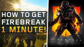 How to Unlock Firebreak in 1 minute! (Black Ops 4: Blackout)