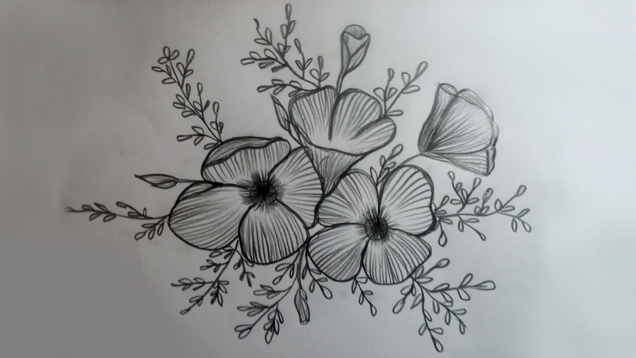 Featured image of post Easy Pencil Easy Flower Drawing Ideas / It is all about knowing the proportions of the flowers and that you can easily do with the help of then draw a stem and some leaves to complete the drawing.