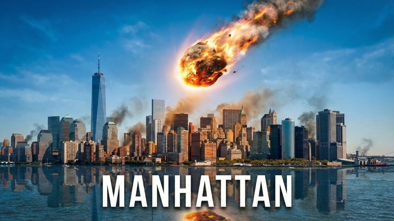 Giant Asteroid Hits Manhattan | Ultra-Realistic NYC Disaster Simulation (AI VFX)
