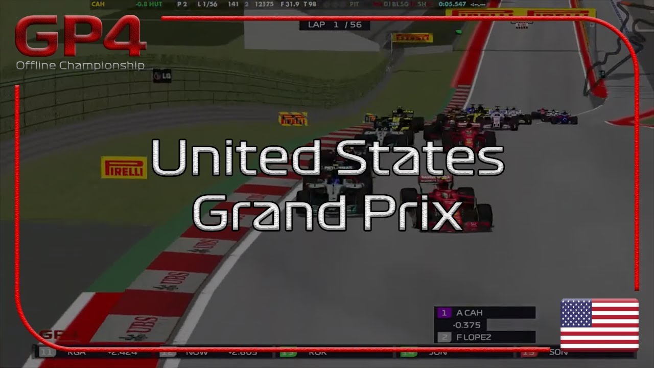GP4 Offline Championship Season 2018:Round 18:United States GP Highlights