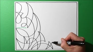 Abstract Pattern Design #30 / Satisfying One Line Drawing Art / Therapeutic Technique