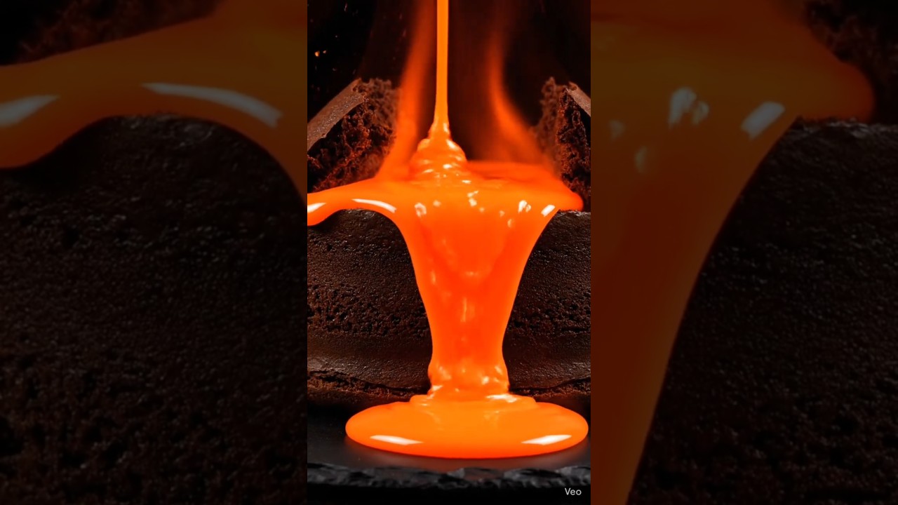 Molten Lava Chocolate Cake 🍫🔥 | Ultra Satisfying Slow Motion Dessert ASMR