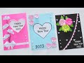 3 Easy and Beautiful Happy New Year 2023 card | DIY Happy New Year card |Handmade card |Art &amp; Crafts