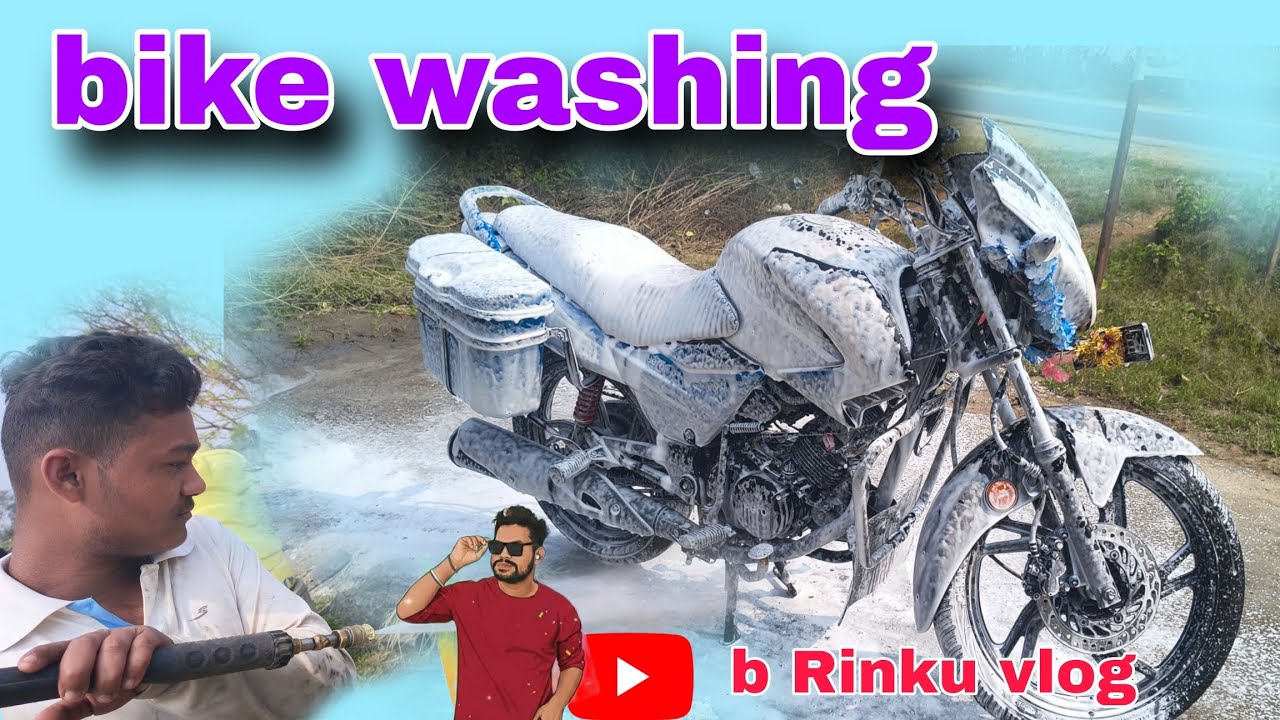 Saste Mein Chamkaye Apni Bike ✨ | Bike Washing Like a Pro | b Rinku vlog