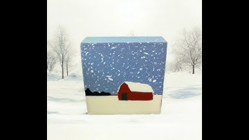 Snowy Barn scene cold process soap