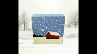 Snowy Barn scene cold process soap