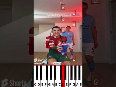 Ronaldo Tries The Impossible Drink Challenge With Haaland 😂🔥 (@Mtime4) - Octave Piano Tutorial