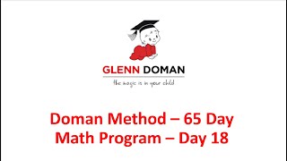 Glenn Doman 65 Day Math Program - Day 18 Numbers 27 To 36