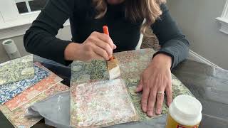 How to Decoupage a Ceramic Dish #decoupage #decoupagesupplies #decoupagetutorial #amazon #easycraft