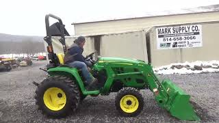 2021 John Deere 3032E Compact Tractor Loader 300E Loader Only 60 Hours 4X4 3 Point Hitch For Sale