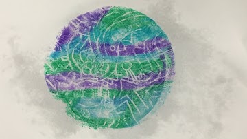 Styrofoam Printmaking- Step 9 Checking print and naming it