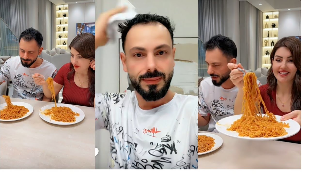 نور وعصام 🥰  أكبر تحدي اندومي الكوري  الحار 🌶نار  🔥شوف مين رابح التحدي بين عصام ونور 