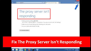 Fix The Proxy Server Isn