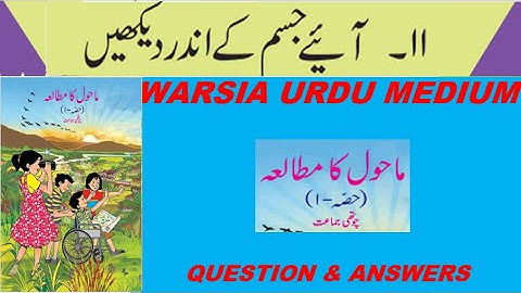 4TH EVS | L-11 AAIYE JISM KE ANDAR DEKHEIN | URDU MEDIUM | SSC BOARD |