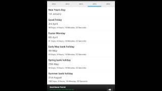 Bank Holidays In England And Wales 3.0 (Tablet Preview) screenshot 3