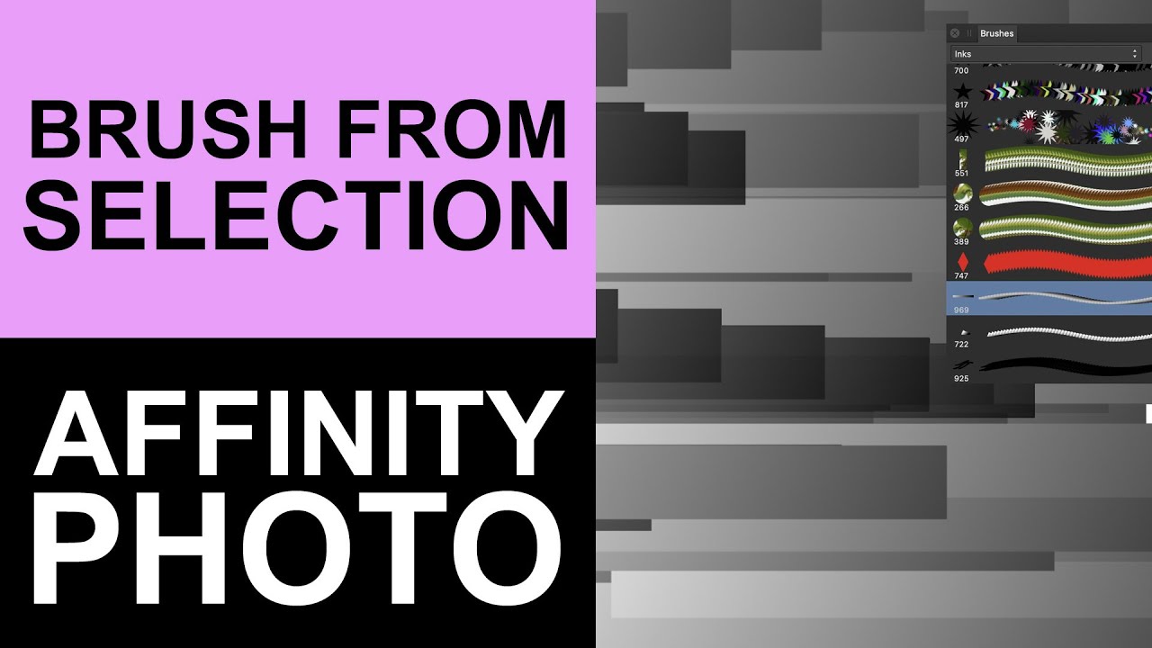 How To New Brushes From Selections In Affinity Photo Tutorial ...
