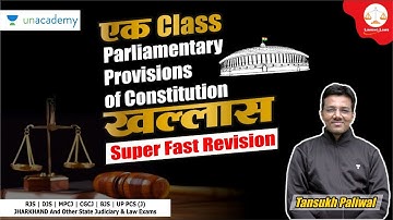 Parliament Provision of Constitution (Superfast Revision) | Linking Laws | By Tansukh Paliwal