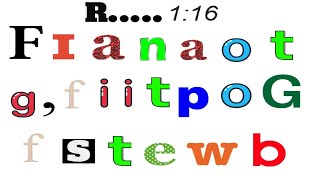 Romans 1:16 - First Letter Memory Video