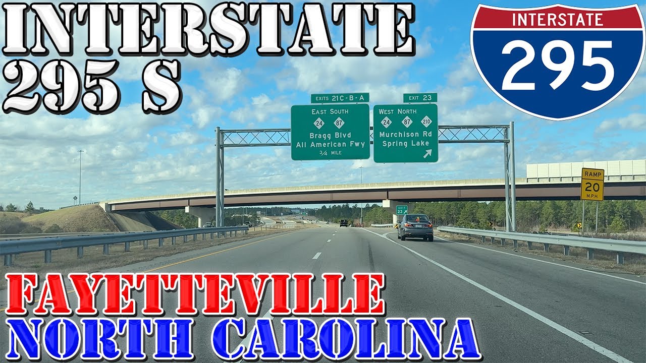 I-295 South - FULL Route - Fayetteville - North Carolina - 4K Highway Drive