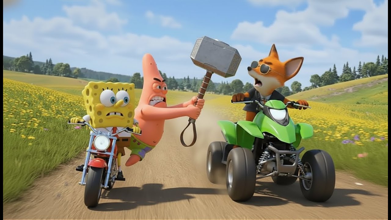 🦊 The baby Fox was caught sneaking into SpongeBob and Patrick Star's vineyard🍇