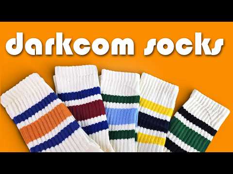 DarkCom Retro Striped Athletic Tube Socks for Men, Women, Girls & Boys — video thumbnail