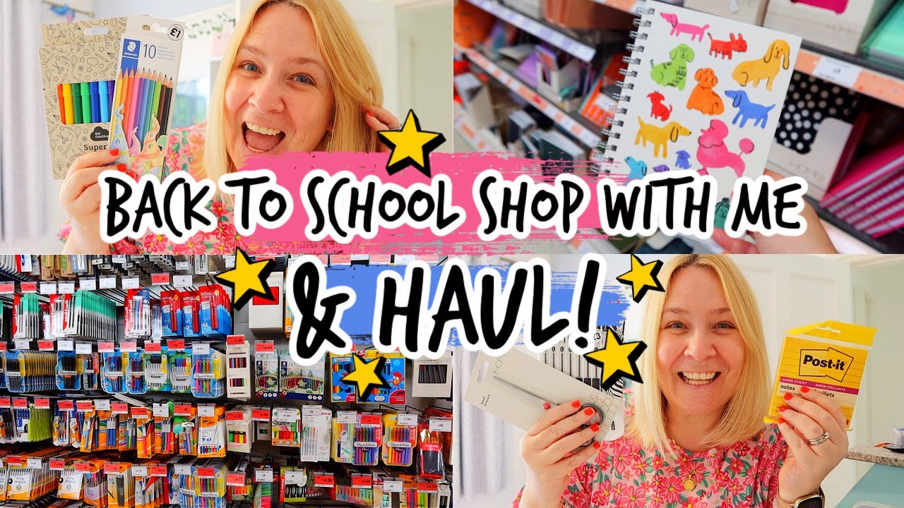 BACK TO SCHOOL STATIONERY SHOP WITH ME & HAUL! Poundland! The Works! Sainsbury's! ✏️