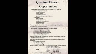 Quantum Computing Systems - Quantum Finance System