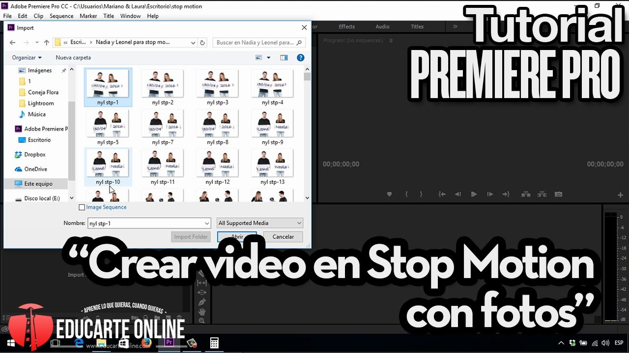 Crear video tipo Stop Motion en Premiere Pro - Tutorial - YouTube