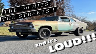 the '70 nova drives for the first time!!!!