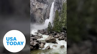 Crowds flock to see Yosemite's waterfalls gush from historic snowmelt | USA TODAY