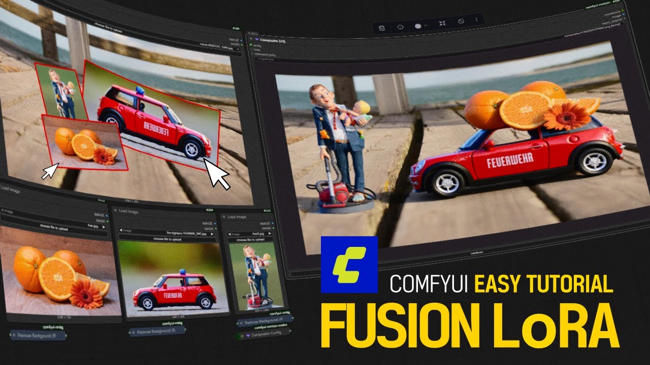 ComfyUI Tutorial Fusion LoRA Easy Compositing - YouTube