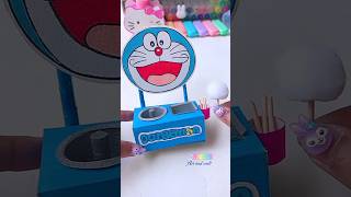 Doraemon Cotton Candy 🍭😻 #Shorts #Tonniartandcraft #Craft #Diy #Love #Art #Youtubeshorts #Art