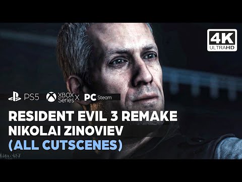 RESIDENT EVIL 3 REMAKE - NIKOLAI ZINOVIEV (ALL CUTSCENES) PS5✔️4K ᵁᴴᴰ 60ᶠᵖˢ