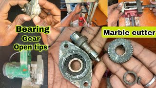 Tile cutter machine bearing change kasa kara🤔 // marble cutter bearing and gear box changea #Cm4sa screenshot 5