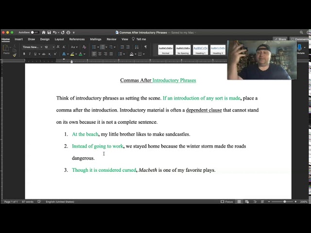 Commas after Introductory Phrases