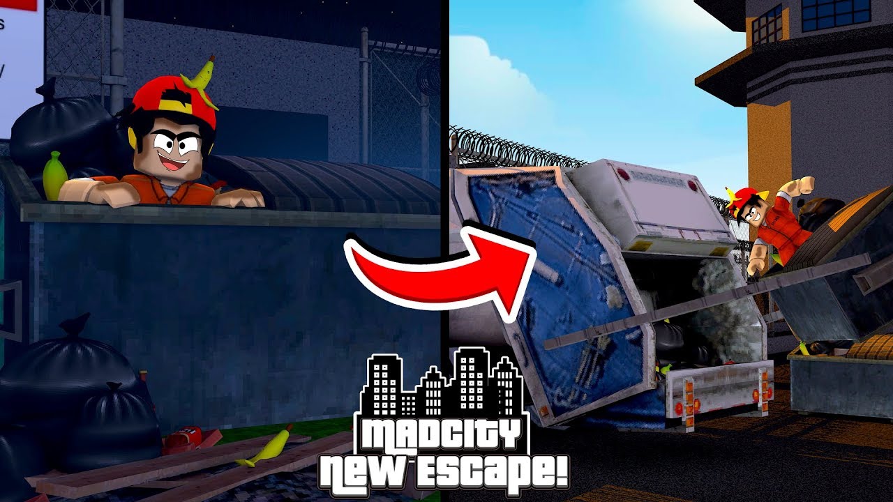 Roblox Mad City New Escaping In The Trash Youtube - roblox mad city new escaping in the trash