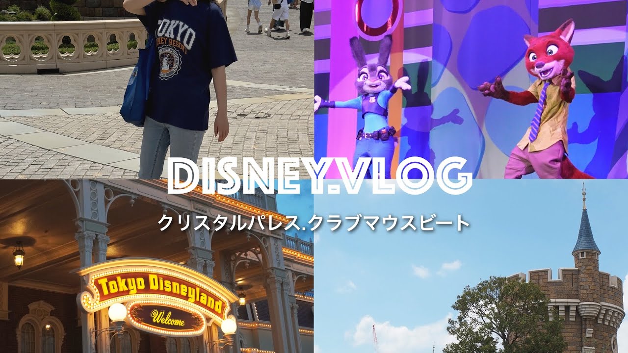 【ディズニーvlog】夏のディズニーランド　クリスタルパレス.ハッピーエントリー.満喫プラン